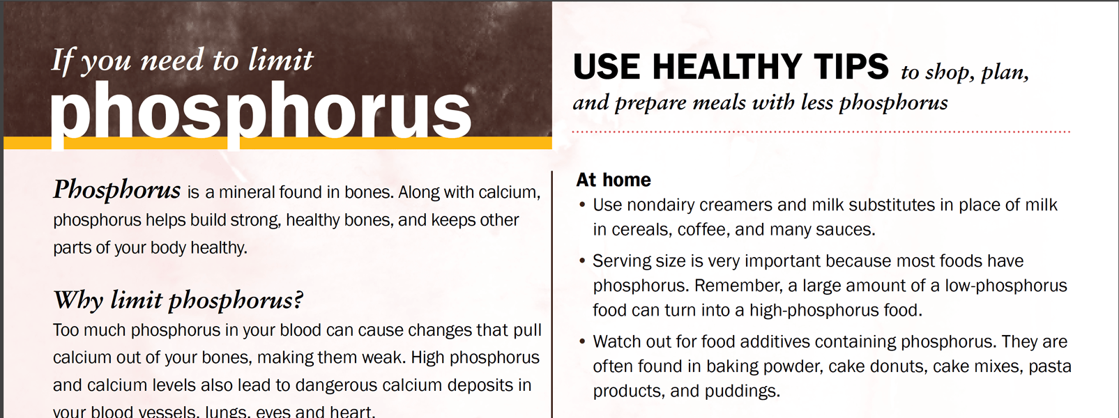 Low Phosphorus diet screenshot